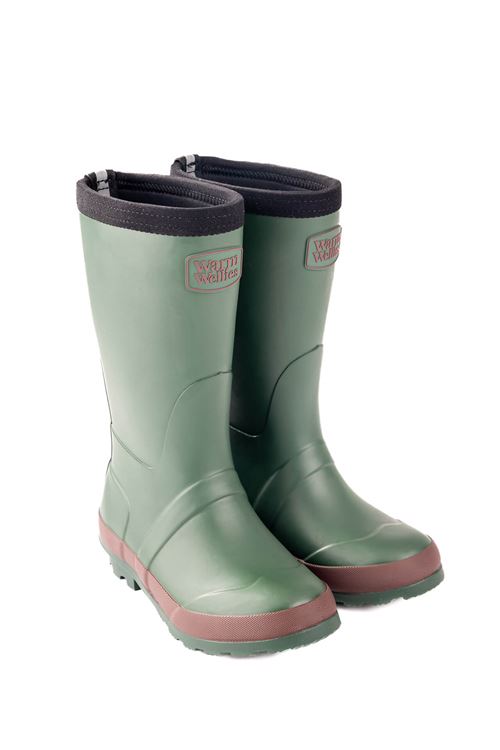 Green Infant Warm Wellies (Sizes 9-13)