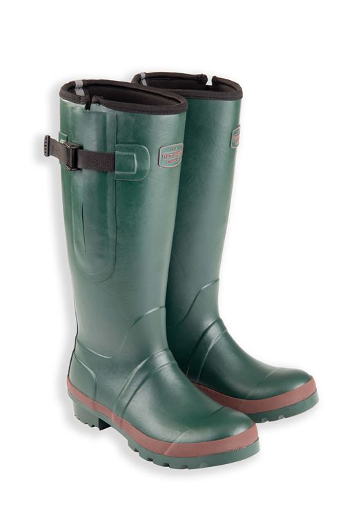 Green Adult Wide Warm Wellies