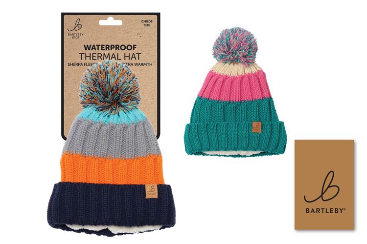 Childs Waterproof Thermal Bobble Hat