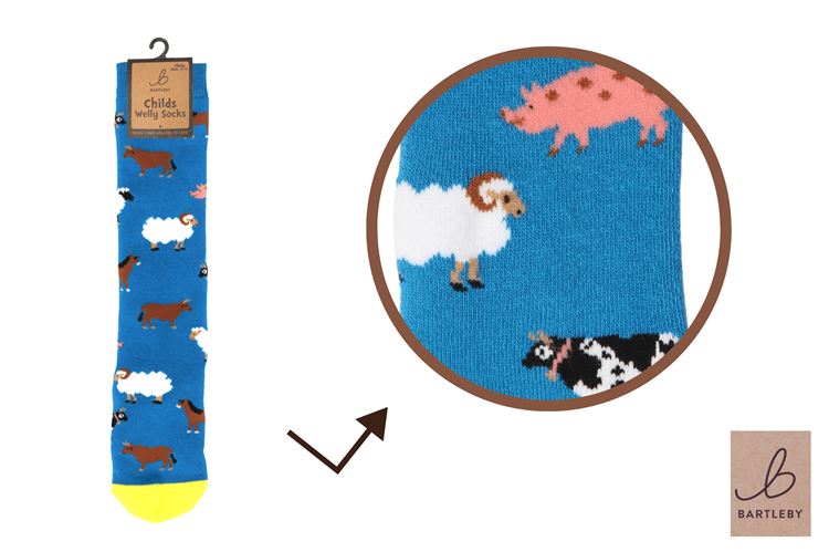 Childs Welly Socks - Farmyard Friends